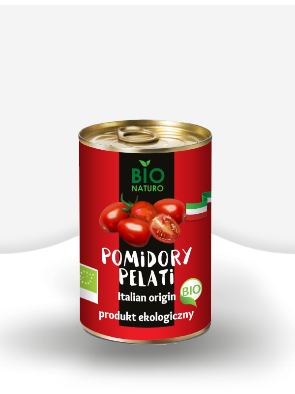 Pomidory Krojone W Puszce Produkt Ekologiczny PolBioEco