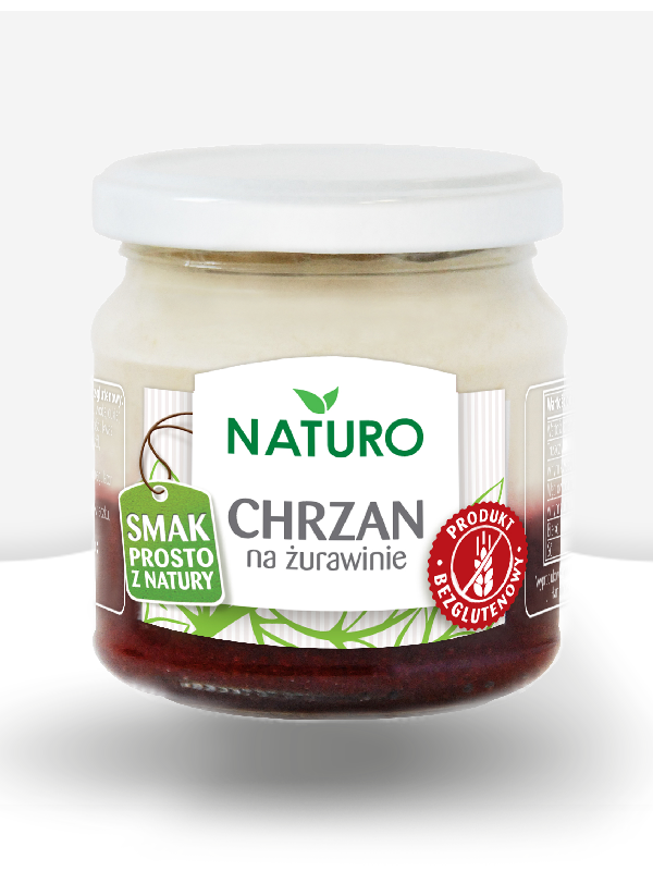 Ekologiczny chrzan na żurawinie Natura 190g