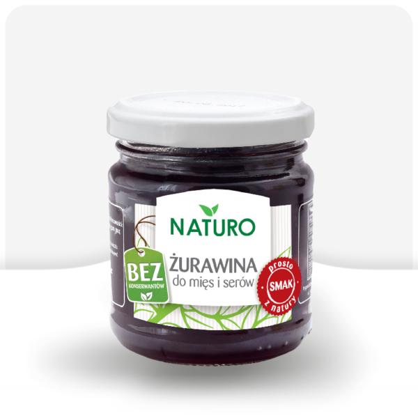 Ekologiczna żurawina do mięs i serów 220g
