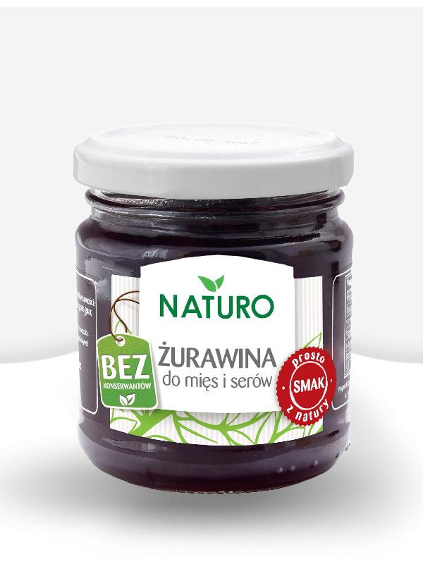 Ekologiczna żurawina do mięs i serów 220g