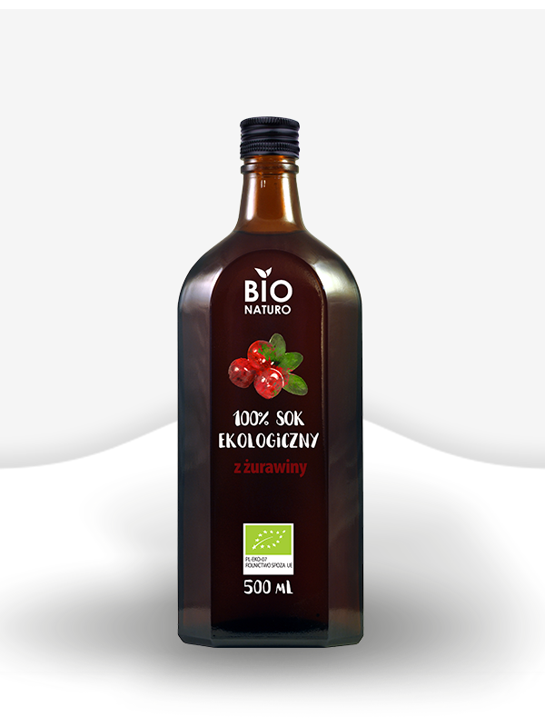 Sok ekologiczny z żurawiny 100% Bio Naturo